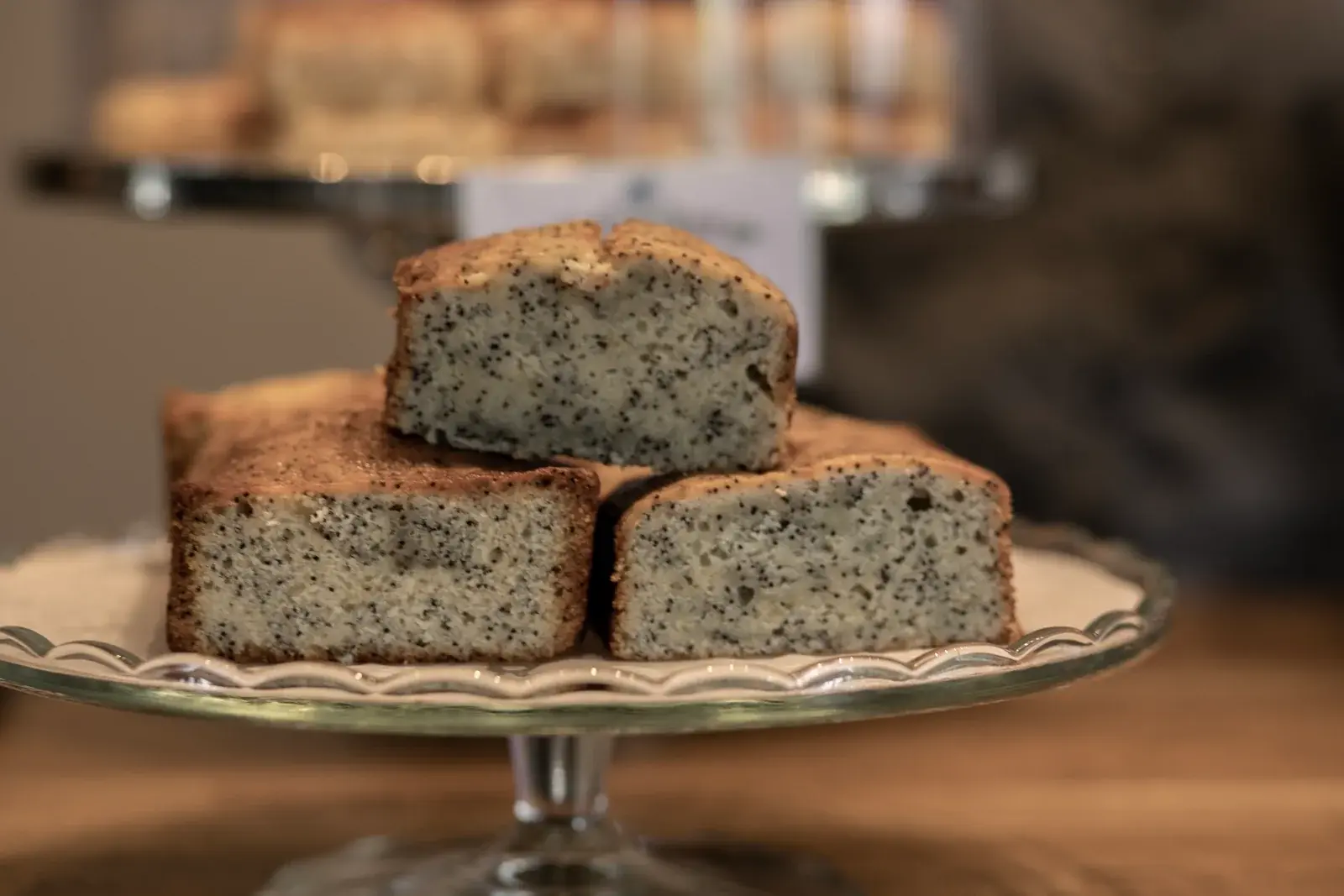 A home-baked cake on a plate